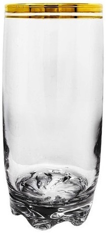 VASO VIDRIO ORO X 6 