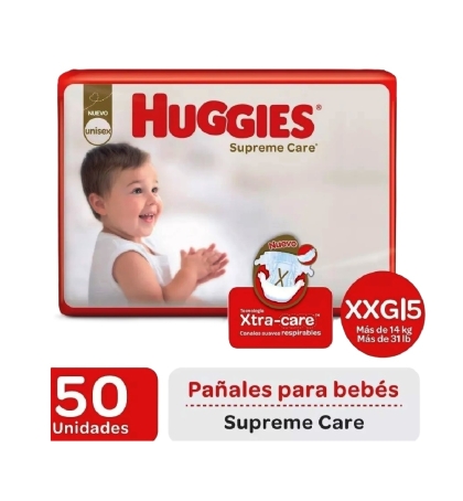 PAÑAL HUGGIES SUPREME CARE XXG 50