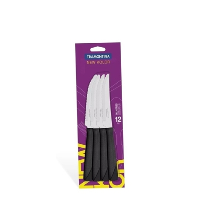CUCHILLO PLASTICO NEW COLOR B X 12 