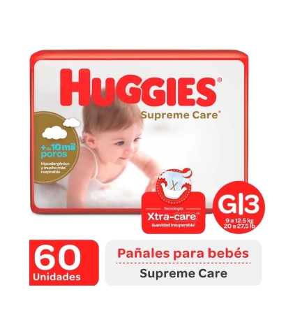 PAÑAL HUGGIES SUPREME CARE G 60