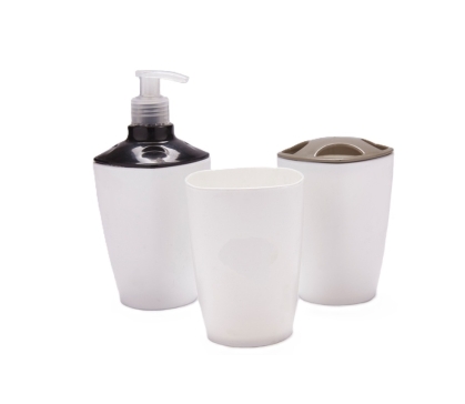SET BAÑO PLASTICO CUADRADO 3 PIEZAS
