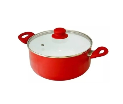 CACEROLA TEFLON CERAMICA ROJO Nª 24