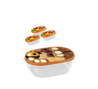 SET X 3 HERMETICO PLAST OVAL SAO 1200 ML 
