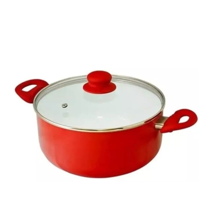 CACEROLA TEFLON CERAMICA ROJO Nª 20