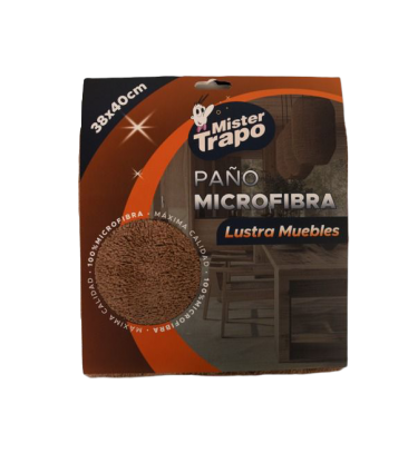 PAÑO MICROFIBRA LUSTRA MUEBLE 38 X 40 CM