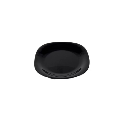 PLATO VIDRIO CARINE NEGRO POSTRE
