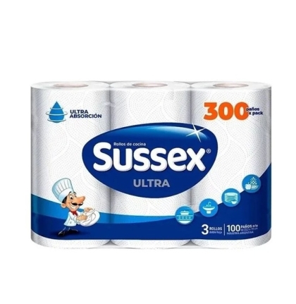 ROLLO COCINA SUSSEX ULTRA MAX 3 X 60 PAÑOS