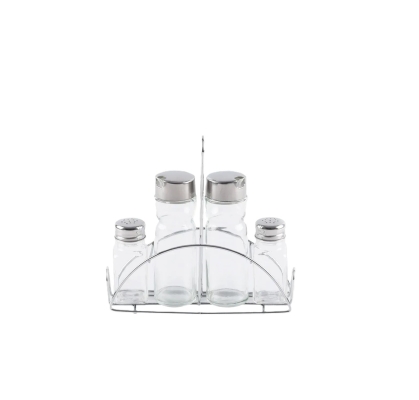 SET VIDRIO CONDIMENTEROS V/A S/P EXHIB X 4