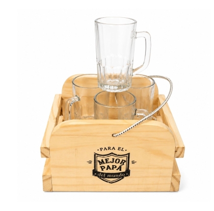 CAJON 20 X 30 + 2 TABLA CUADRADA + 4 CHOPP