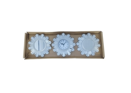 RELOJ PLASTICO + 2 ESPEJO 