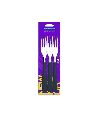 TENEDOR PLASTICO NEW COLOR B X 3