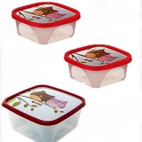 SET X 2 HERMETICO PLAST RECTAGULAR BUHO 420 ML 