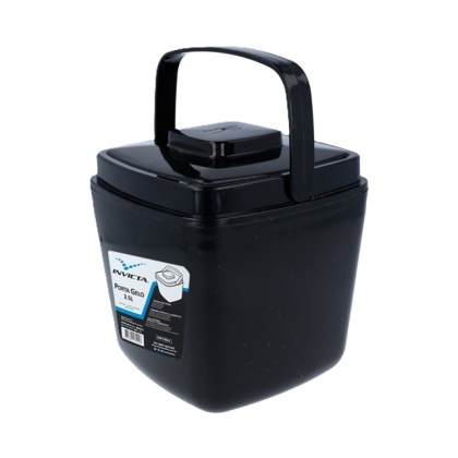 HIELERA PLASTICA CUADRADA C/ TAPA 2.5 LT