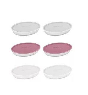 ASADERA VIDRIO OVAL TAPA 30 CM