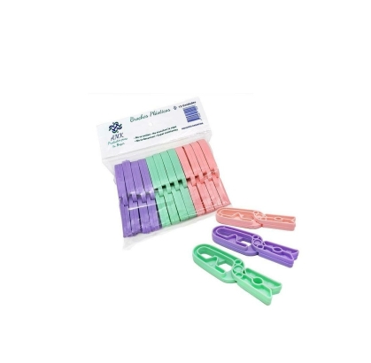 BROCHE PLASTICO RESORTE X 18 + 6 GRATIS