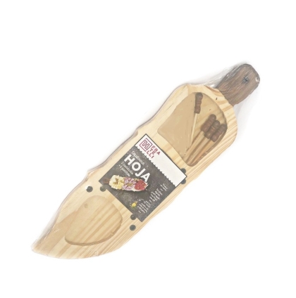 COPETINERA MADERA HOJA 3 CAV + 4 P