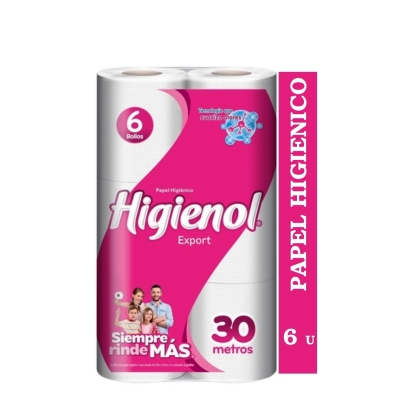 PAPEL HIG HIGIENOL EXPORT PLUS 30 MT X 6 ROLLO