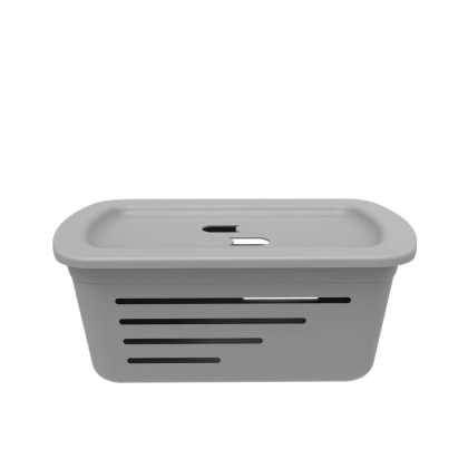 CAJA PLASTICA GRIS 1.5 LT 18 X 14 X 7.5