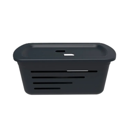 CAJA PLASTICA NEGRA TAPA 5 LT 31 X 19 X 12
