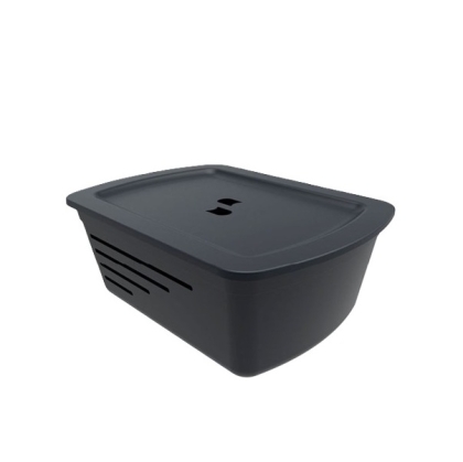 CAJA PLASTICA NEGRA TAPA 15 LT 43 X 32 X 17