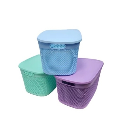 CAJA PLASTICA CALADA GRANDE TAPA COLOR