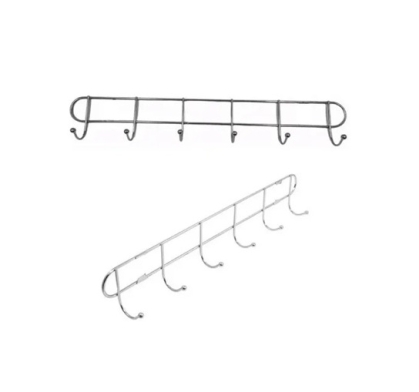 SOPORTE CROMADO 5 GANCHOS