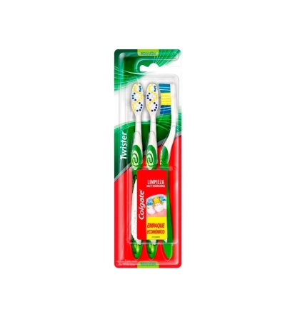 CEPILLO DENTAL COLGATE TWISTER MEDIO 3 X 1