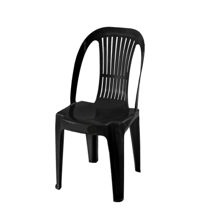 SILLA PLASTICA IBIZA NEGRA