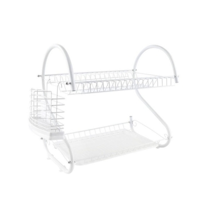 ESCURRE VAJILLA ACERO PINTADO 2 PISOS BLANCO