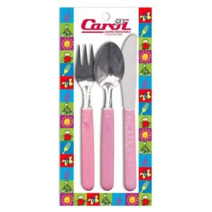 CUBIERTO NI�OS MANGO PLASTICO B X 3