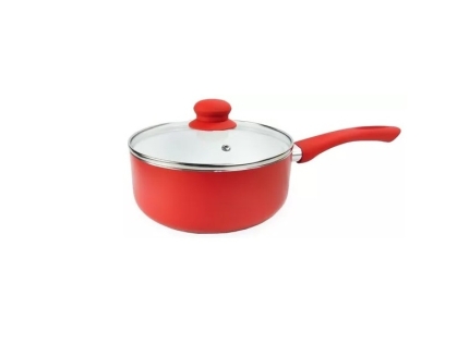 CACEROLA TEFLON CERAMICA MANGO ROJO N� 16