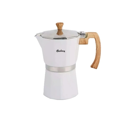 CAFETERA ALUMINIO BLANCA ITALI 9 TZ
