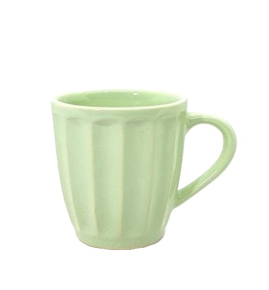 JARRO CERAMICO FACETADO VERDE