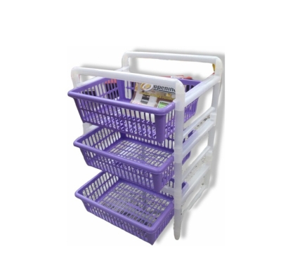 CANASTO MULTIUSO SIN RUEDA 3 ESTANTES