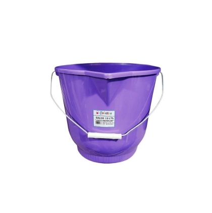 BALDE PLASTICO COLORES 13 LT MANGO METAL