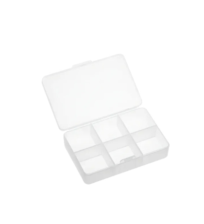 PASTILLERO PLASTICO RECTANGULAR 6 DIV