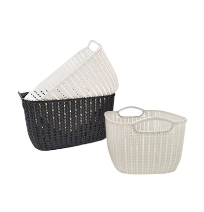 CANASTA PLASTICA RATTAN 20 X 13 X 10 CM