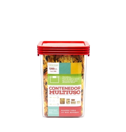 TARRO ACRILICO HERMETICO 1200 CC 11X7X19
