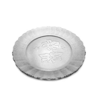 PLATO VIDRIO ORQUIDEA POSTRE