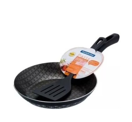 SARTEN TEFLON PARIS NEGRA C/ESPATULA 26 CM