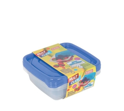 SET X 3 HERMETICO PLAST CUADRADO 600 ML