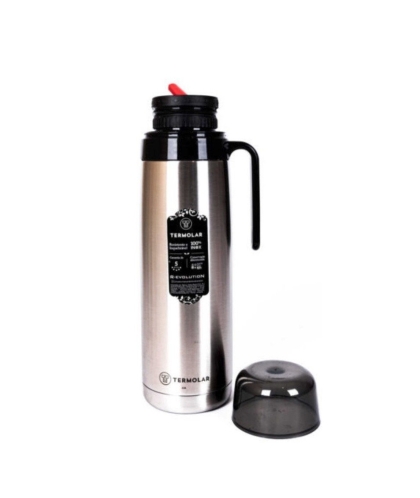 TERMO ACERO REVOLUTION PLATEADO 1 LITRO