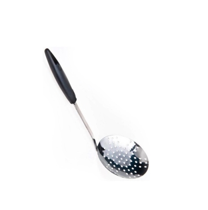 ESPUMADERA ACERO MANGO NEGRO