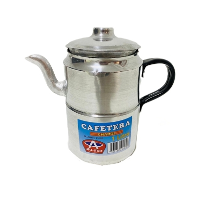 CAFETERA ALUMINIO CHAROLADA 1 LT