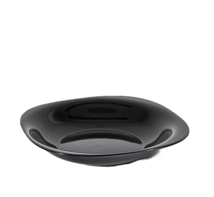 PLATO VIDRIO CARINE NEGRO HONDO