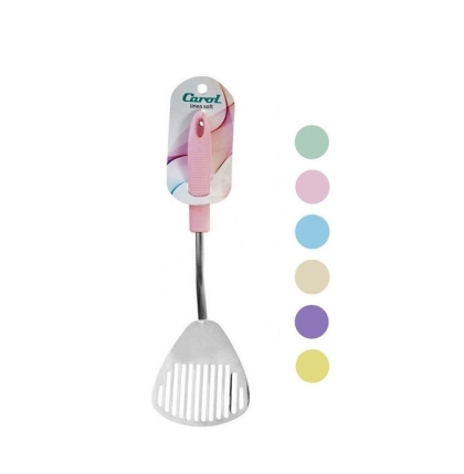 ESPATULA CALADA ACERO MANGO PLASTICO