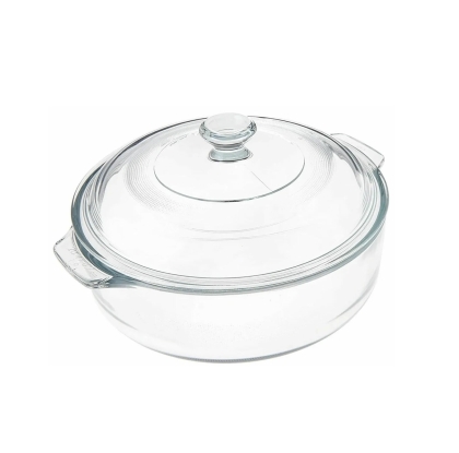 CACEROLA VIDRIO REDONDA TAPA 2 LT
