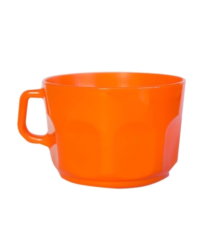 TAZON VIDRIO FACETADO NARANJA