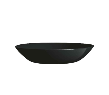 PLATO VIDRIO DIWALI NEGRO HONDO