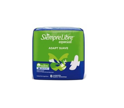 TOALLA FEMENINA S LIBRE C-ALAS SUAVE 8 U